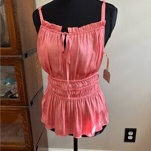 NWT Elegant Pink Sleeveless Blouse